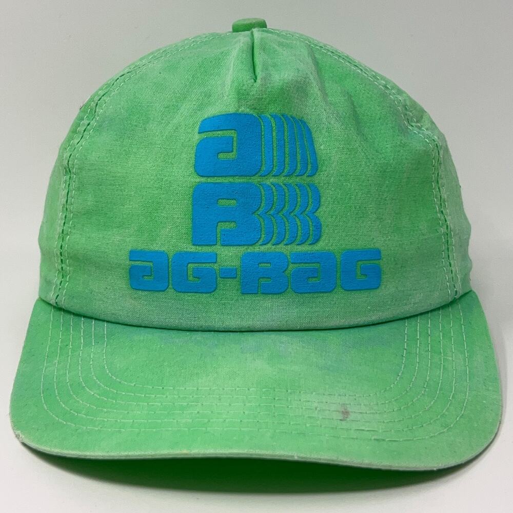 Vintage 90s AG-Bag K-Products Hat Baseball Cap Green Farm Agriculture Snapback